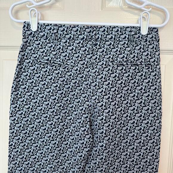 Pinko Bello 130 Div Pantalone Jacquard Monogram Logo Stretch Trouser Size 2 - Picture 5 of 10